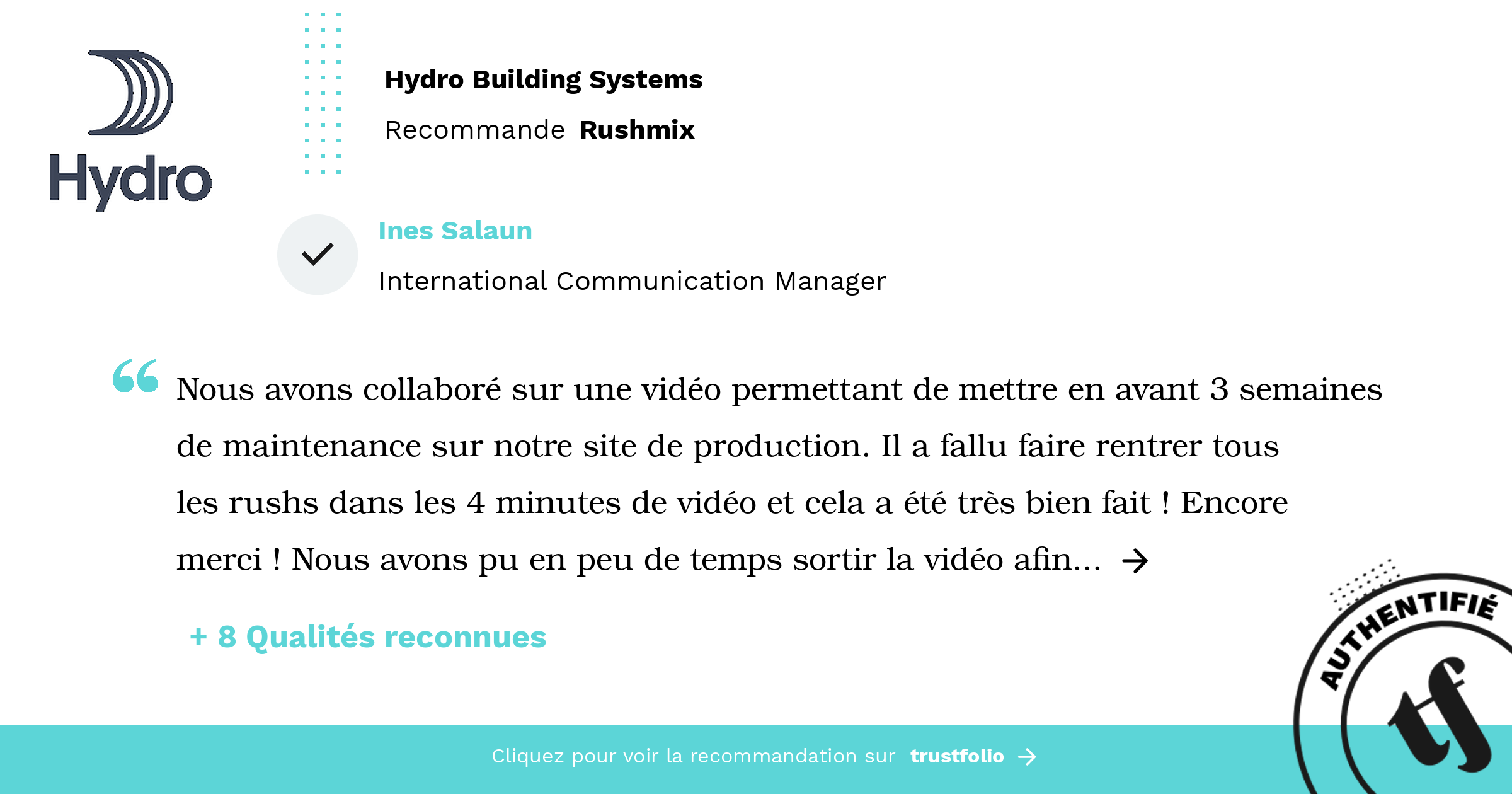 Sysmex France recommande Rushmix